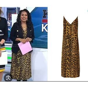 Adam Lippes Leopard Print Midi Dress